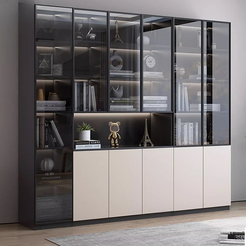 Glass Cabinet Display - Nowoczesna, prosta szafka ekspozycyjna do salonu,
