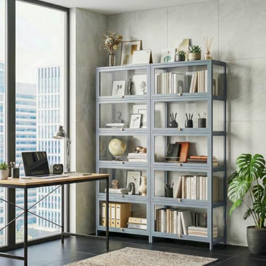 5-poziomowa witryna z drzwiami – Glass Cabinet Display recenzja i cena