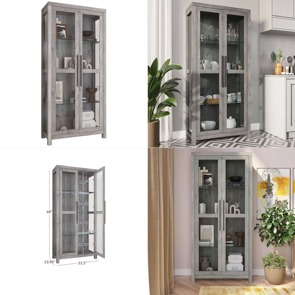 Szklana witryna, wysoka szafka – Glass Cabinet Display recenzja i cena